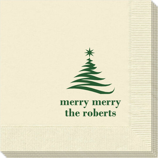 Artistic Christmas Tree Napkins